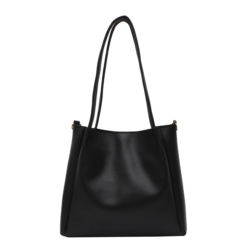 Solid Crossbody Bags Women Large Capacity Totes PU Shoulder Handbag