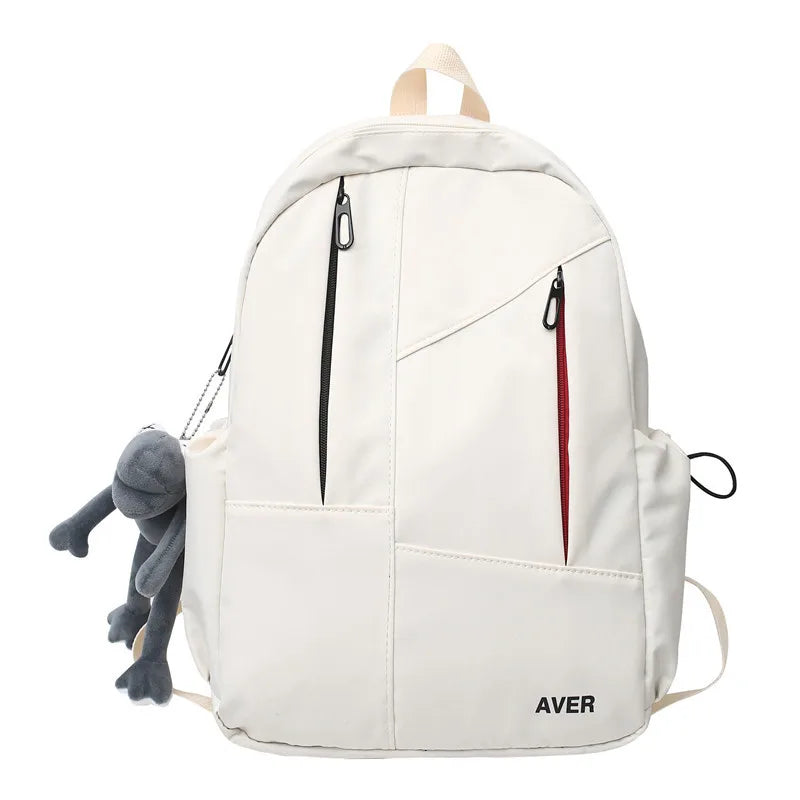 Solid Women's Backpack Bags Large Capacity Outdoor Travel Schoolbags