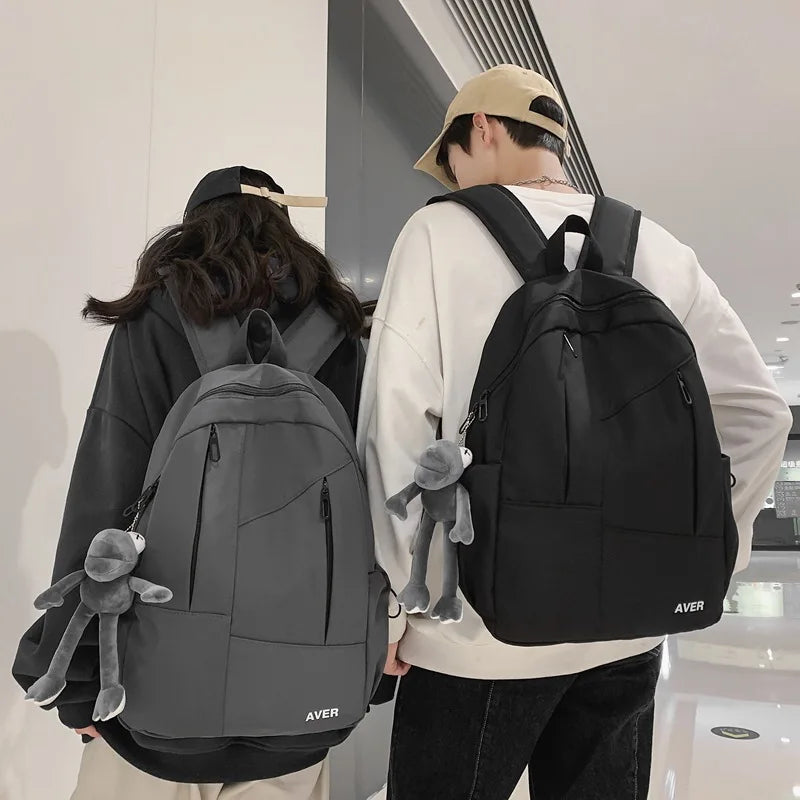 Solid Women's Backpack Bags Large Capacity Outdoor Travel Schoolbags