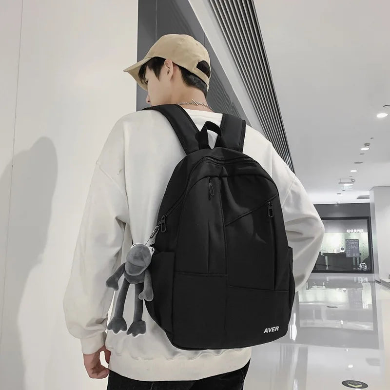 Solid Women's Backpack Bags Large Capacity Outdoor Travel Schoolbags