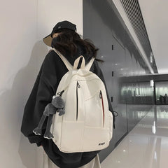 Solid Women's Backpack Bags Large Capacity Outdoor Travel Schoolbags