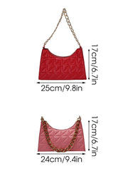 Plaid PU Leather Shoulder Bag Zipper Handbags Casual Texture Shopping Bags