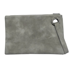 Solid Leather Envelope Clutch Bag for Women Evening Handbag