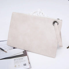 Vintage Leather Envelope Clutch Bag for Women