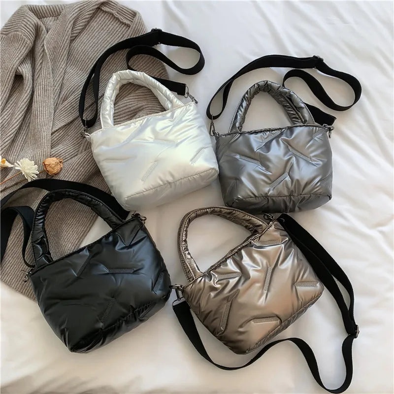 High Solid Bucket Shoulder Crossbody Bag Woman