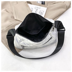 Winter Nylon Crossbody Bag for Women Fluffy Shopper Tote
