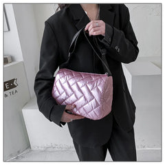 Winter Nylon Crossbody Bag for Women Fluffy Shopper Tote