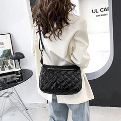 Winter Nylon Crossbody Bag For Women Lady Quilted Padded Bags