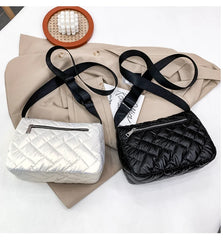Winter Nylon Crossbody Bag For Women Lady Quilted Padded Bags