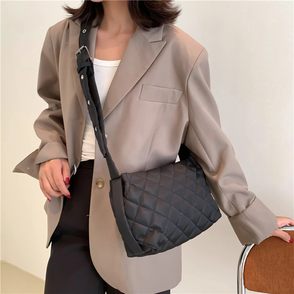 Soft Cotton Shoulder Bag Winter Female Underarm Bag