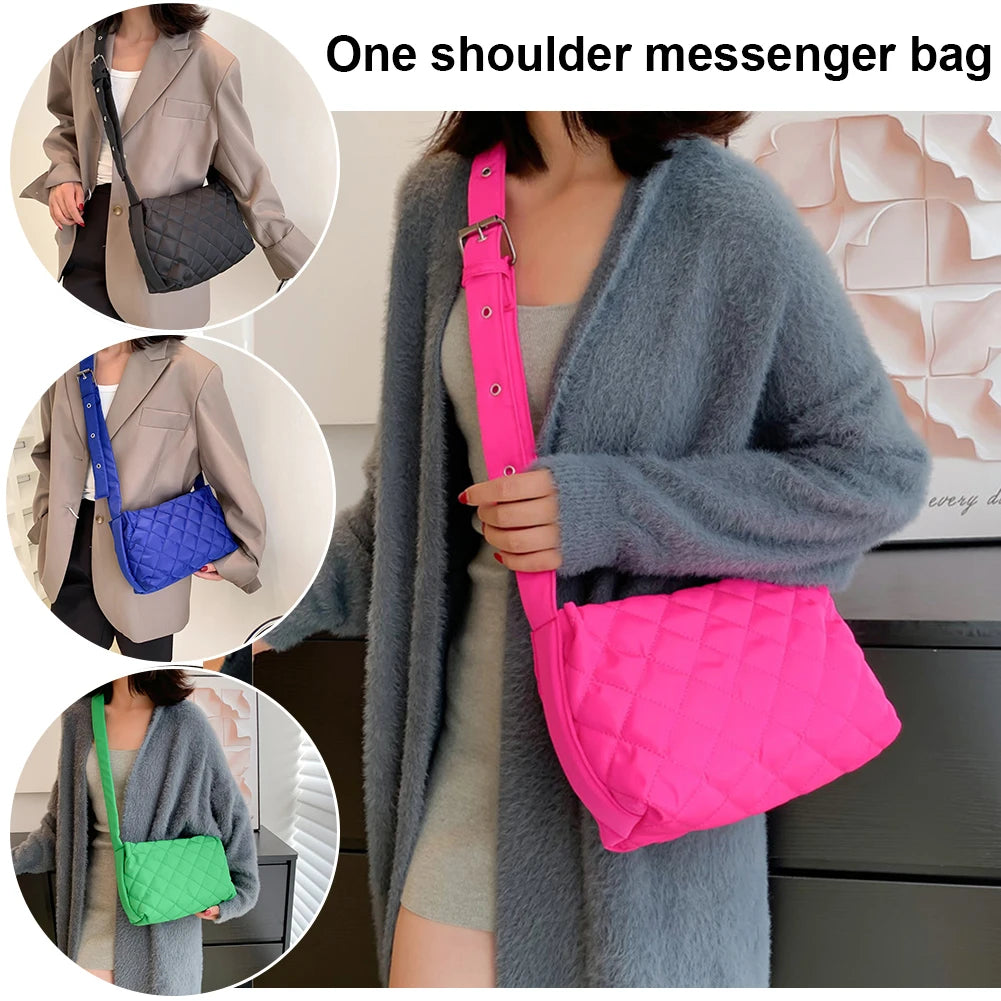 Soft Cotton Shoulder Bag Winter Female Underarm Bag