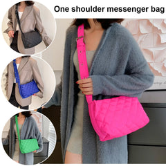 Soft Cotton Shoulder Bag Winter Female Underarm Bag