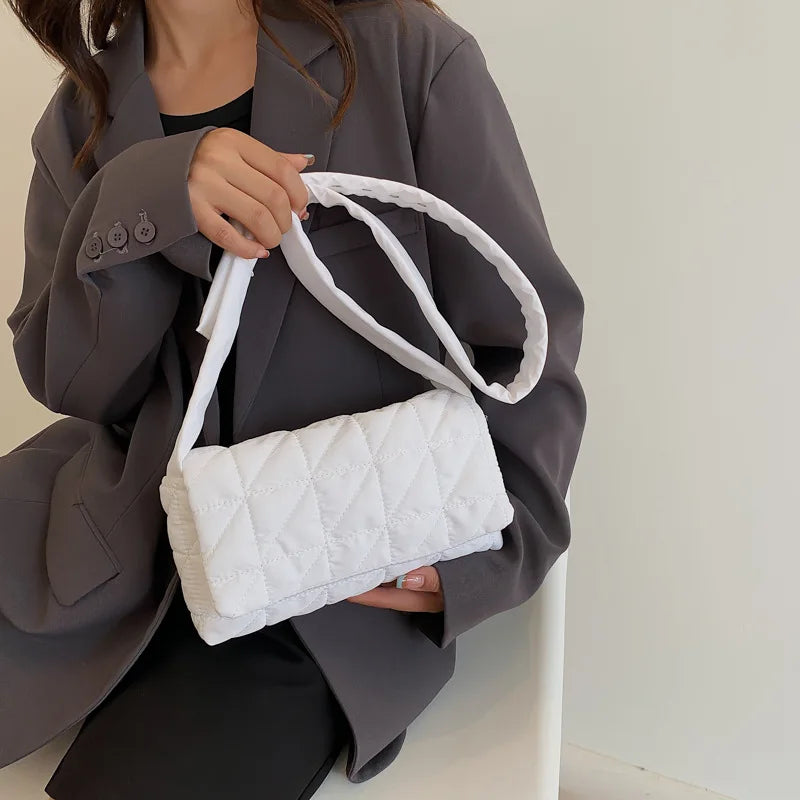 Winter Nylon Padded Quilted Shopper Bags for Women