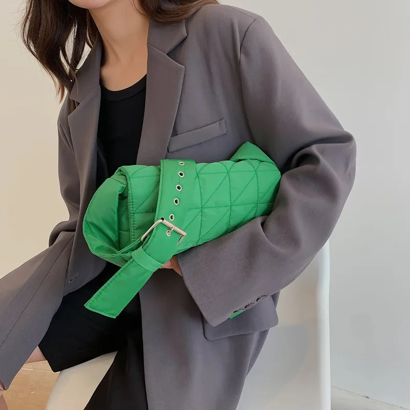 Winter Nylon Padded Quilted Shopper Bags for Women