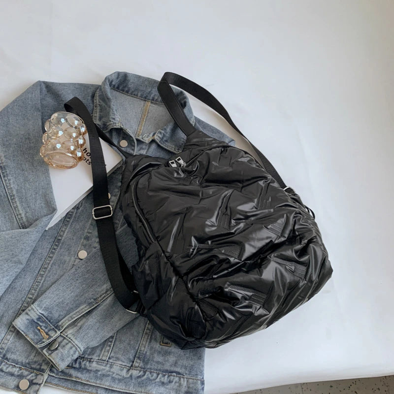 Winter Down Cotton School Bags for Teenager Travel Bag