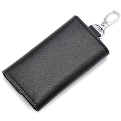 Split Cow Leather Key Holder Waist Bag Travel Organizer Pouch