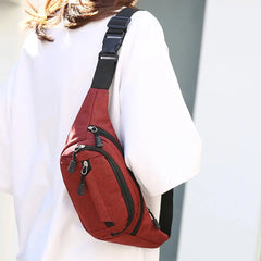 Sport Purse Waist Bag Women Anti-theft Zipper Belt Bag Crossbody Fanny Pack
