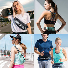 Reflective Sports Waist Bag Waterproof Phone Pouch Sling Chest Bag