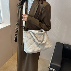 Spring Shoulder Bag for Women, Light Tote Quilted Crossbody