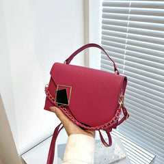 Square Shoulder Bag Chain Handle Small Handbags And Purses