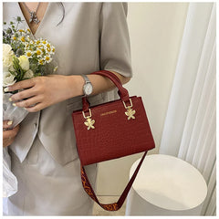 Square Shoulder Bag for Women Crossbody Handbags Small PU Leather Top-handle Pur
