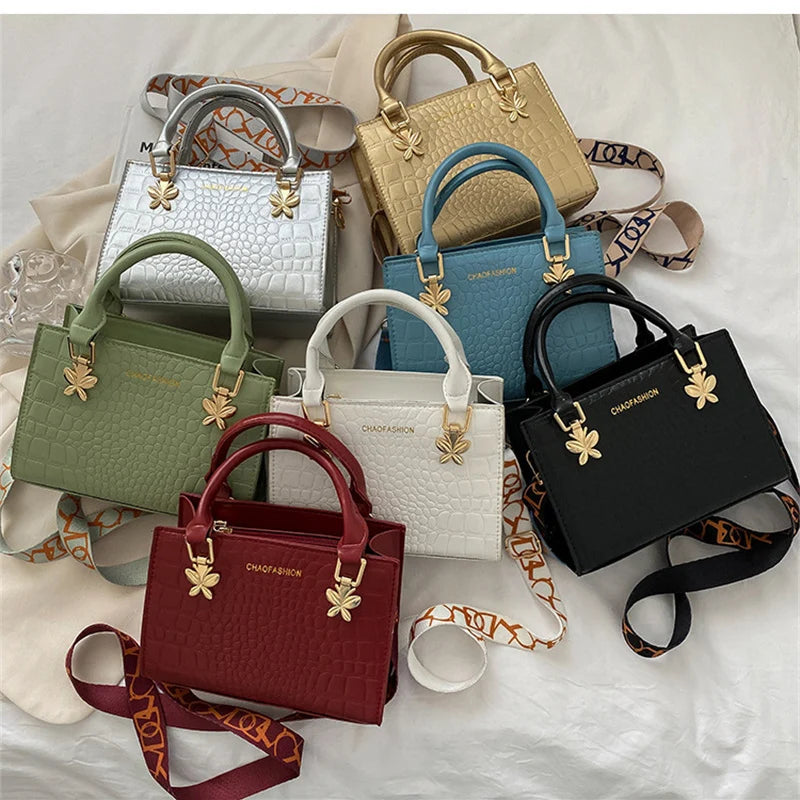 Square Shoulder Bag for Women Crossbody Handbags Small PU Leather Top-handle Pur
