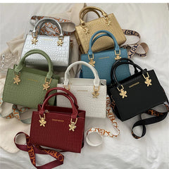 Square Shoulder Bag for Women Crossbody Handbags Small PU Leather Top-handle Pur