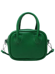 Solid Pu Leather Shoulder Bag for Women Top Handle Crossbody Bags