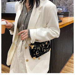 Starry Sky Crossbody Bag Chains Suede Messenger Small Purses Lady Clucthes