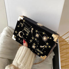 Starry Sky Crossbody Bag Chains Suede Messenger Small Purses Lady Clucthes