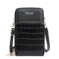 Stone Pattern Shoulder Bag Women Small Crossbody Messenger Clutch Purse