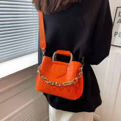 Stone Pattern PU Leather Bucket Crossbody Bags for Women Totes Women's Shoulder