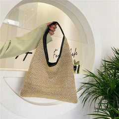 Straw Shopping Bag Retro Casual Women Totes Shoulder Bags