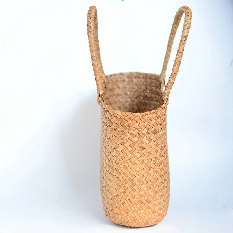 Straw Summer Beach Handbag Rattan Tote Bag Yellow