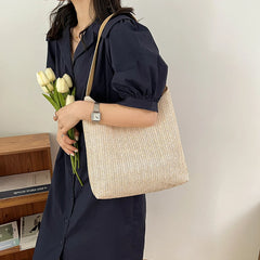 Straw Women Handbag Tote Bag Summer Female Handwoven Beach Holiday
