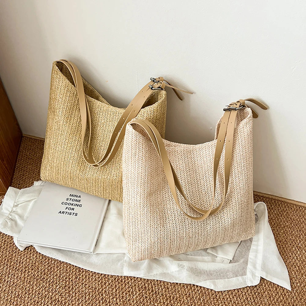 Straw Women Handbag Tote Bag Summer Female Handwoven Beach Holiday