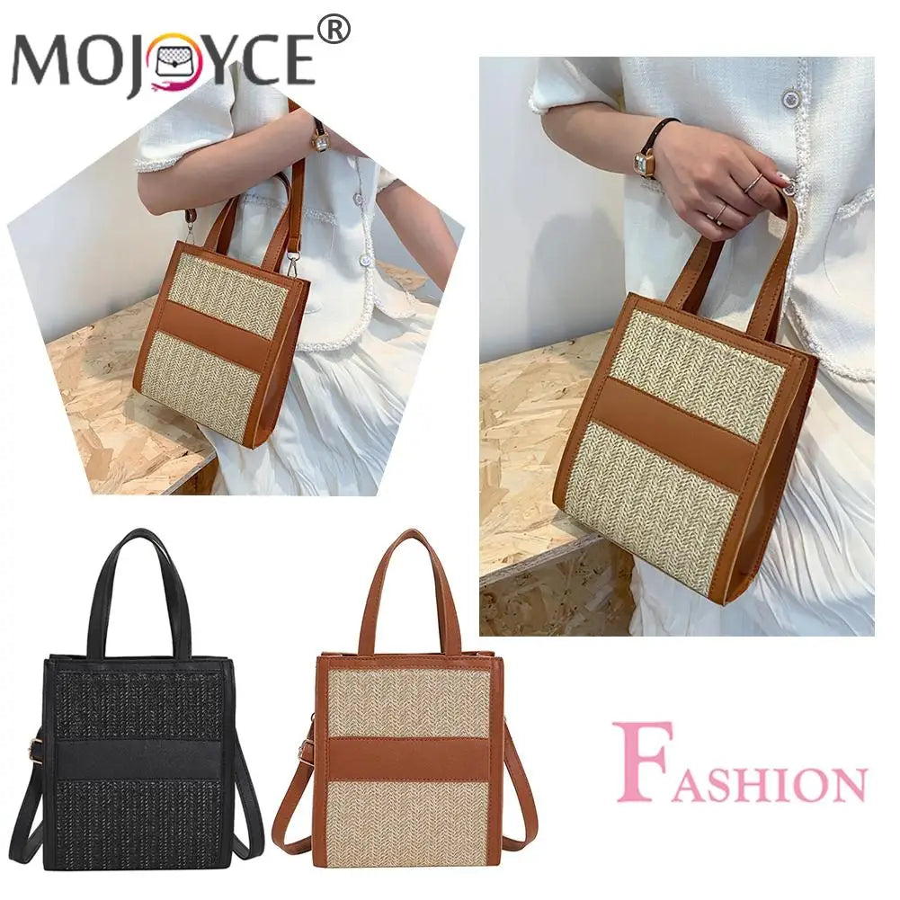 Straw Women Shoulder Bag Woven Crossbody Bag Fashionable Decoration