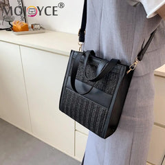 Straw Women Shoulder Bag Woven Crossbody Bag Fashionable Decoration