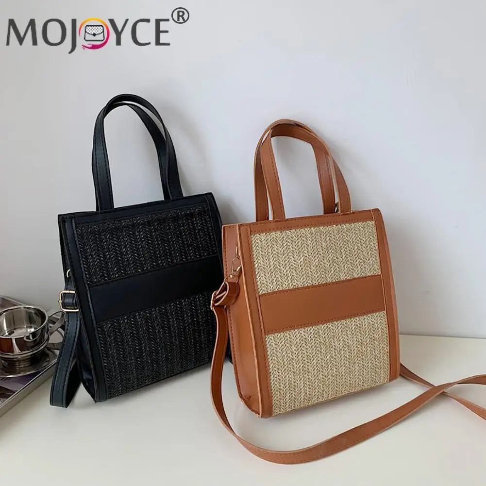 Straw Women Shoulder Bag Woven Crossbody Bag Fashionable Decoration