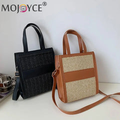 Straw Women Shoulder Bag Woven Crossbody Bag Fashionable Decoration