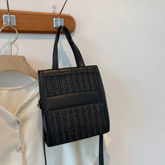 Straw Women Shoulder Bag Leather Crossbody Bags Fashionable