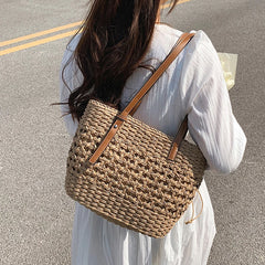 Straw Woven Bag Women's Handbag Shoulder Bag Large Capacity Tote Bag