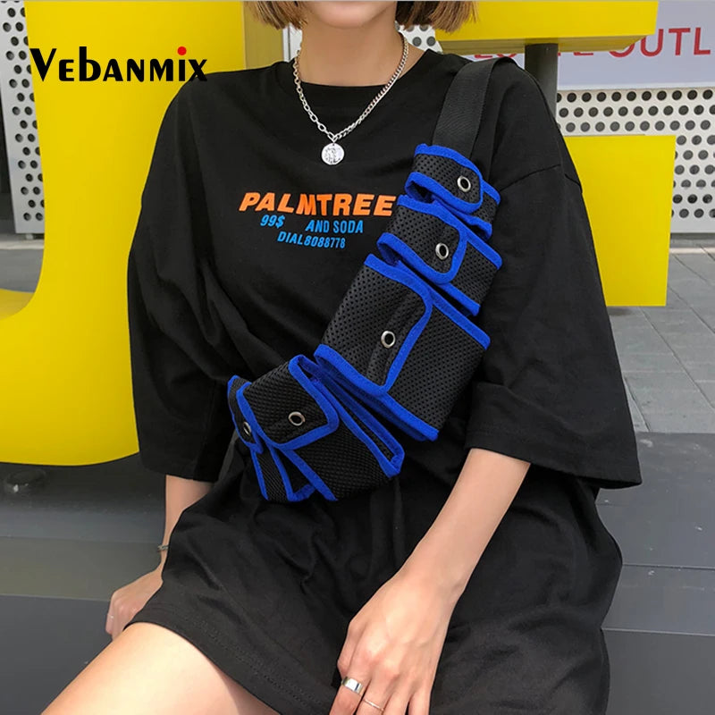 Streetwear Hip Hop Chest Bag Crossbody Fanny Waist Packs