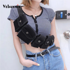 Streetwear Hip Hop Chest Bag Crossbody Fanny Waist Packs