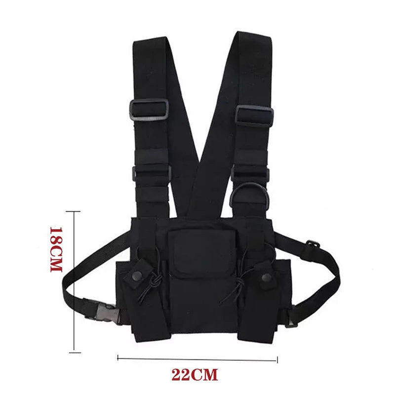 Streetwear Hip-Hop Chest Bag Tactical Two Straps Chest Rig Bags