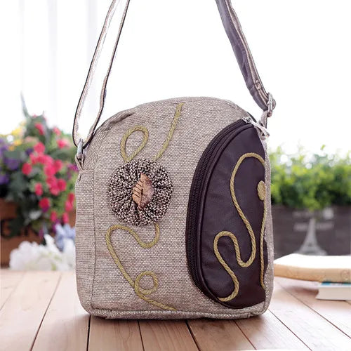 Small Shopping handbags!Hot National appliques Women Shoulder&Crossbody bags