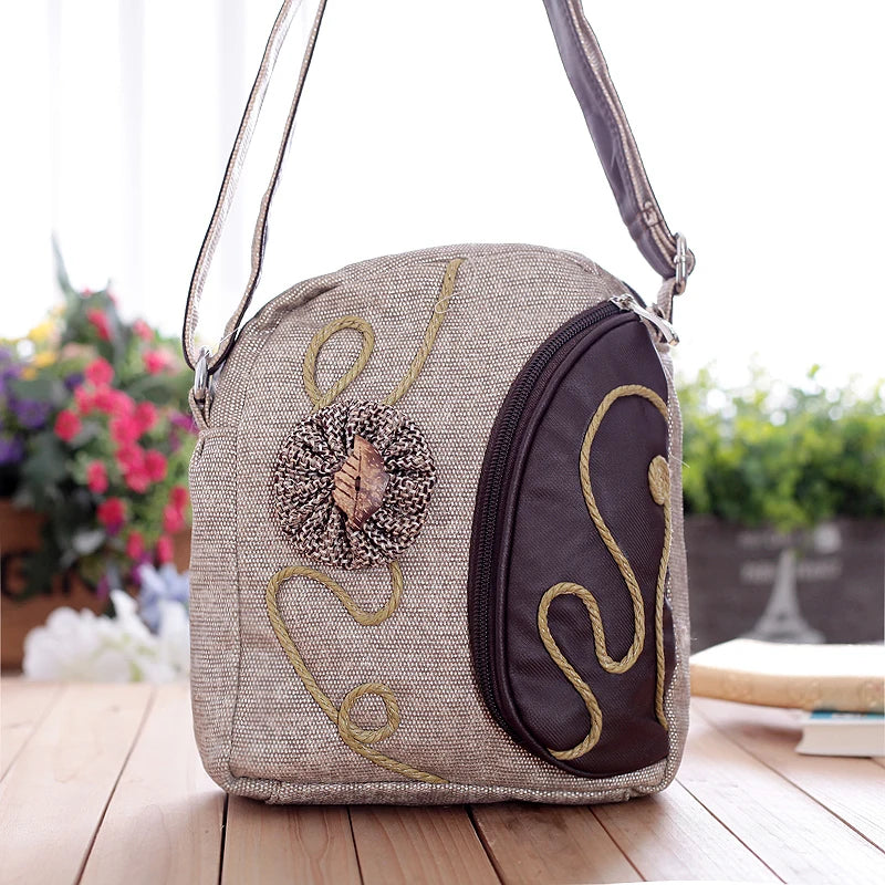 Small Shopping handbags!Hot National appliques Women Shoulder&Crossbody bags