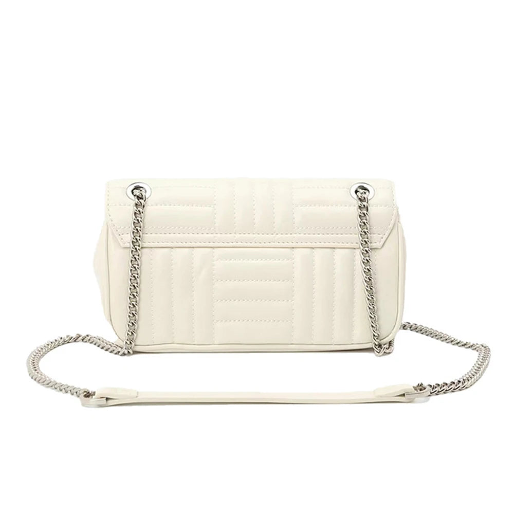 Striped Women Shoulder Bag Chains Crossbody Bags Small Phone Flap