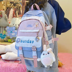 Girls Laptop Book Bag Leisure Travel School Backpack