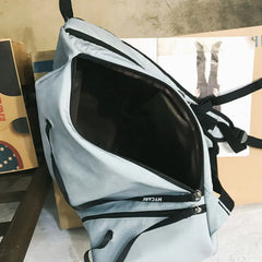 Solid Nylon School Bag for Teen Girls Unisex Travel Rucksack Male Bagpacks